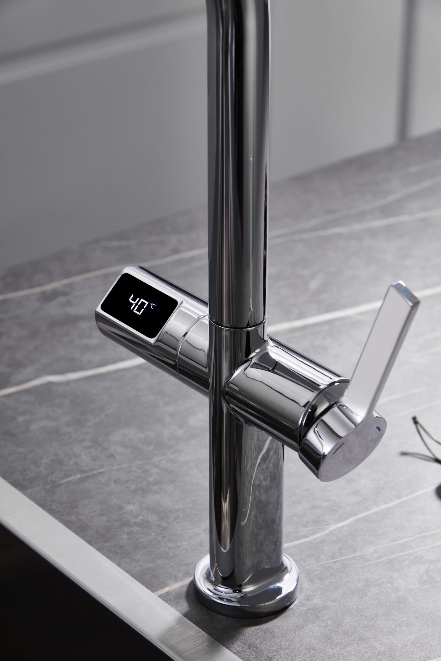 grifo cocina extraible Turin sensor cromado detalle