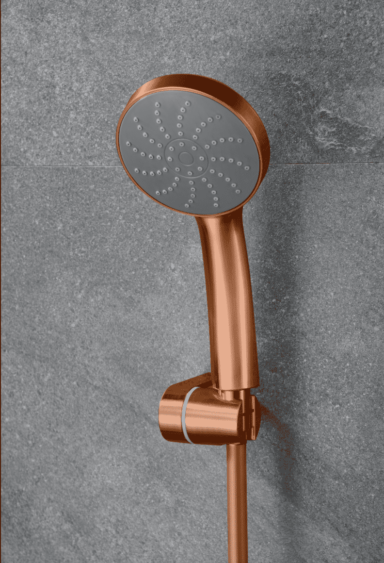imagen grifo bañera ducha Roma oro rosa cepillado