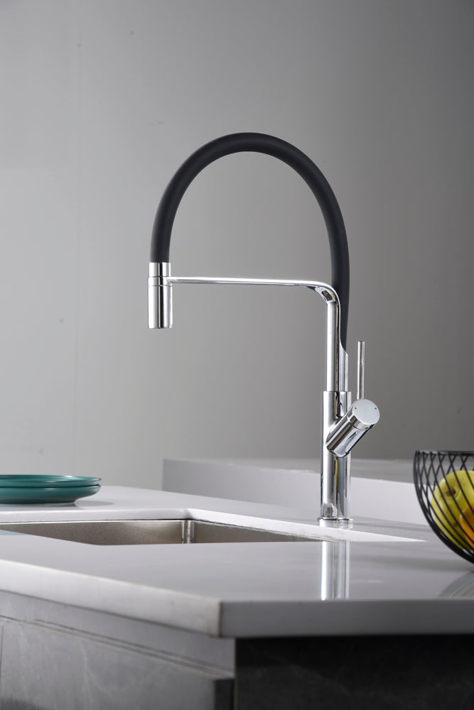 imagen grifo cocina flexible Sena cromado