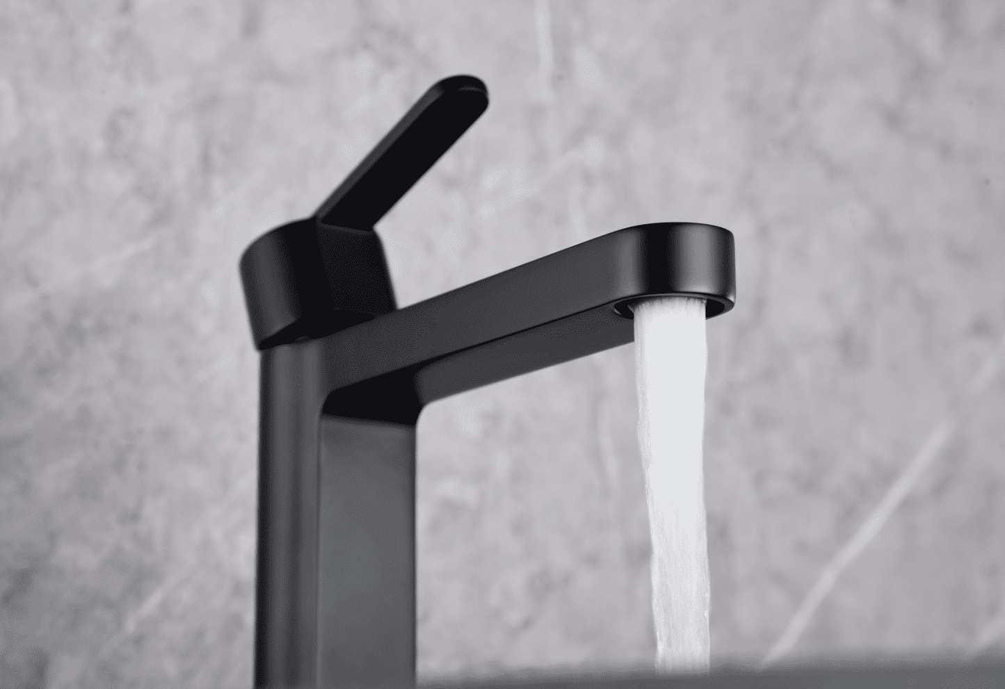 imagen grifo lavabo monomando Roma negro mate