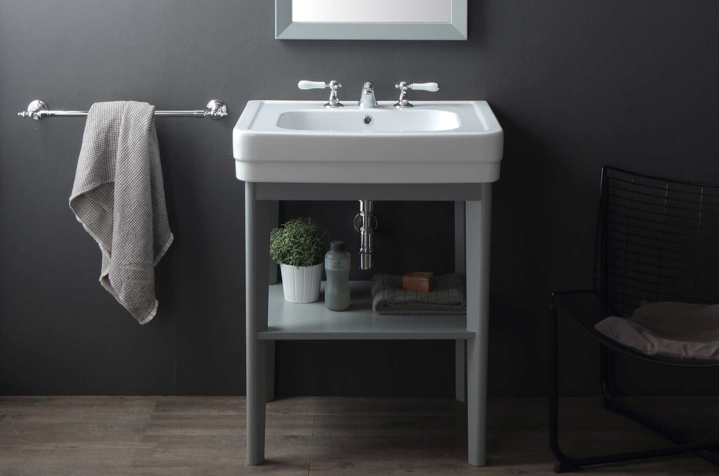 magen lavabo Provence900 mueble abierto gris claro