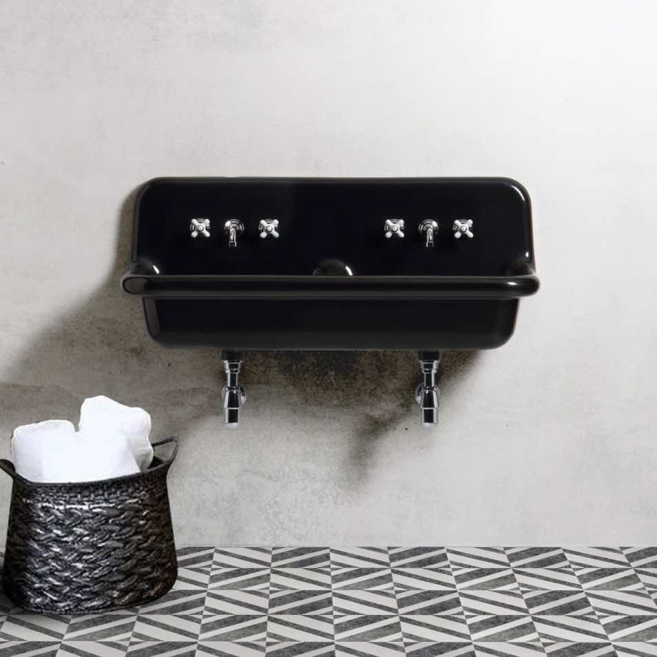  lavabo doble true colors negro brillo