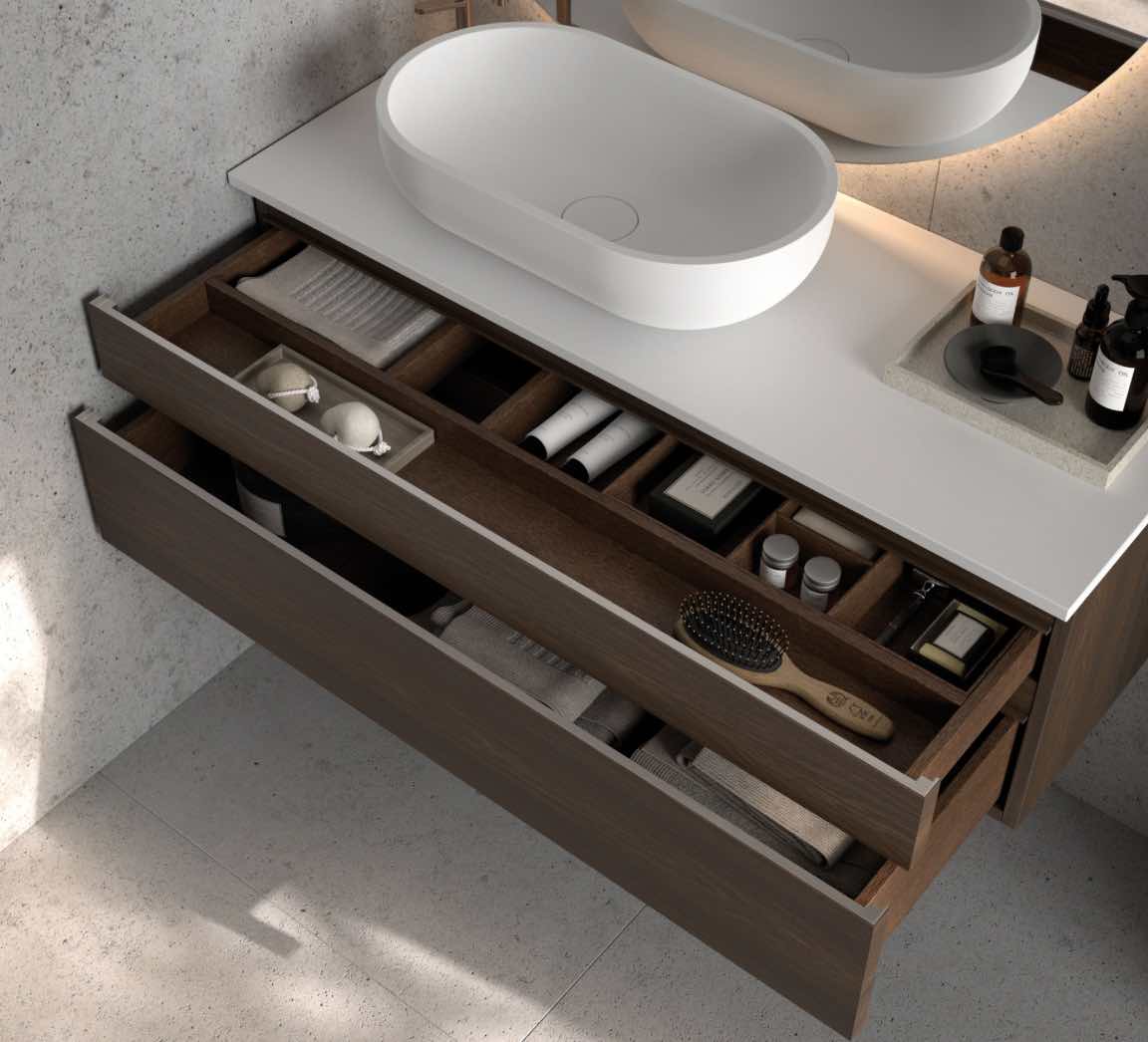 interior cajones Leo con distribuidor