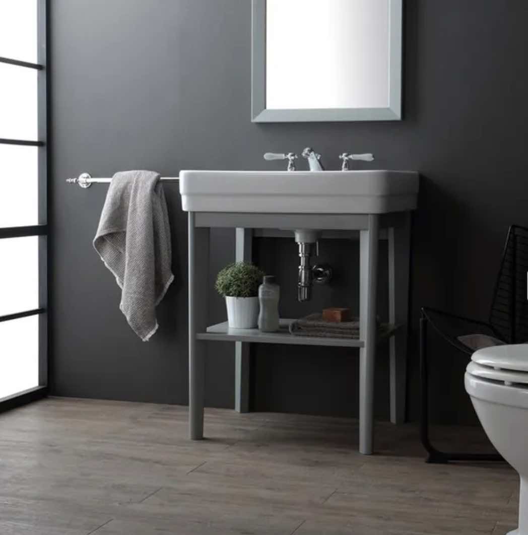 lavabo Provence900 mueble abierto gris claro