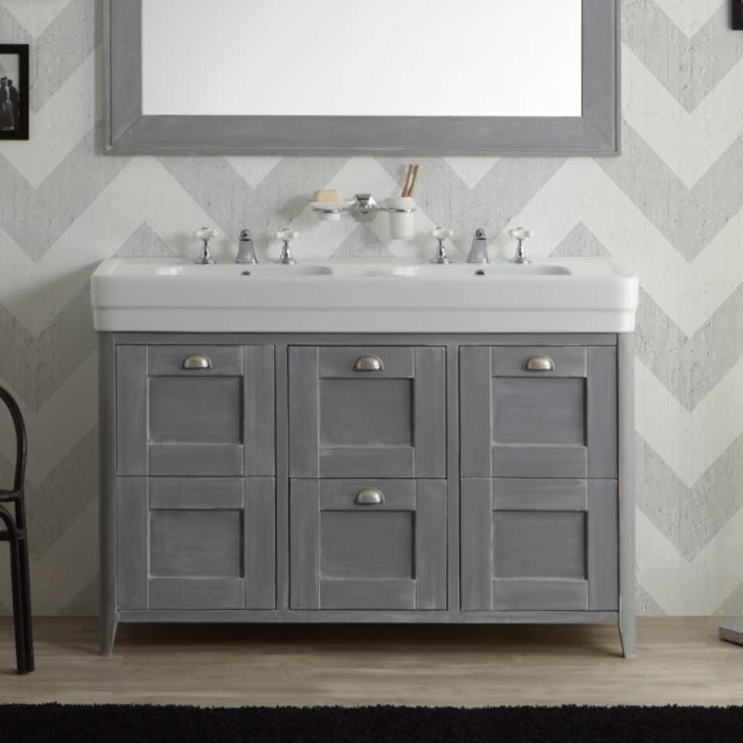 lavabo clasico doble mueble madera Provence900