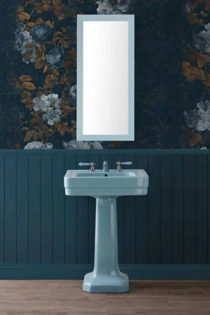 lavabo clasico pedestal Provence900 celeste pastello