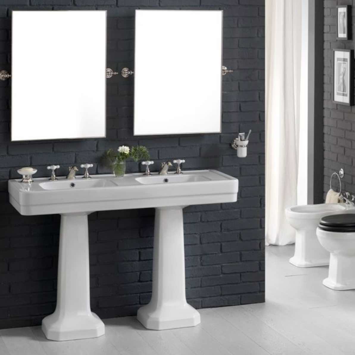 lavabo doble con doble pedestal clasico Provence900