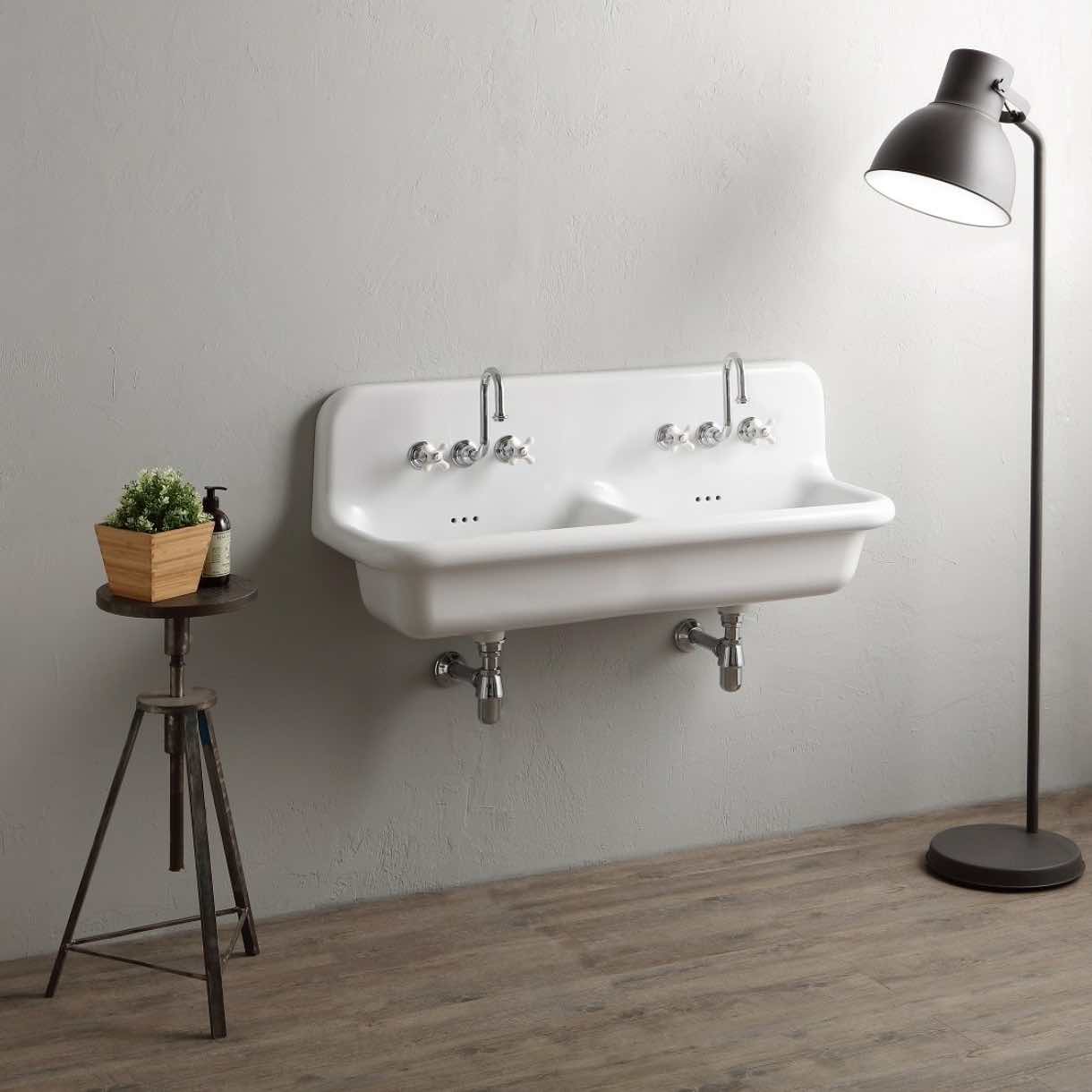 lavabo doble true colors blanco