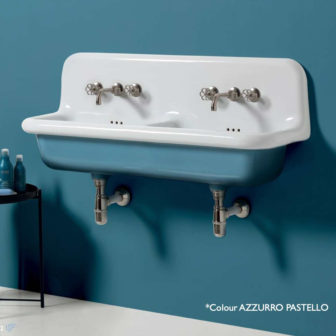 lavabo doble true colors blanco/azul pastello