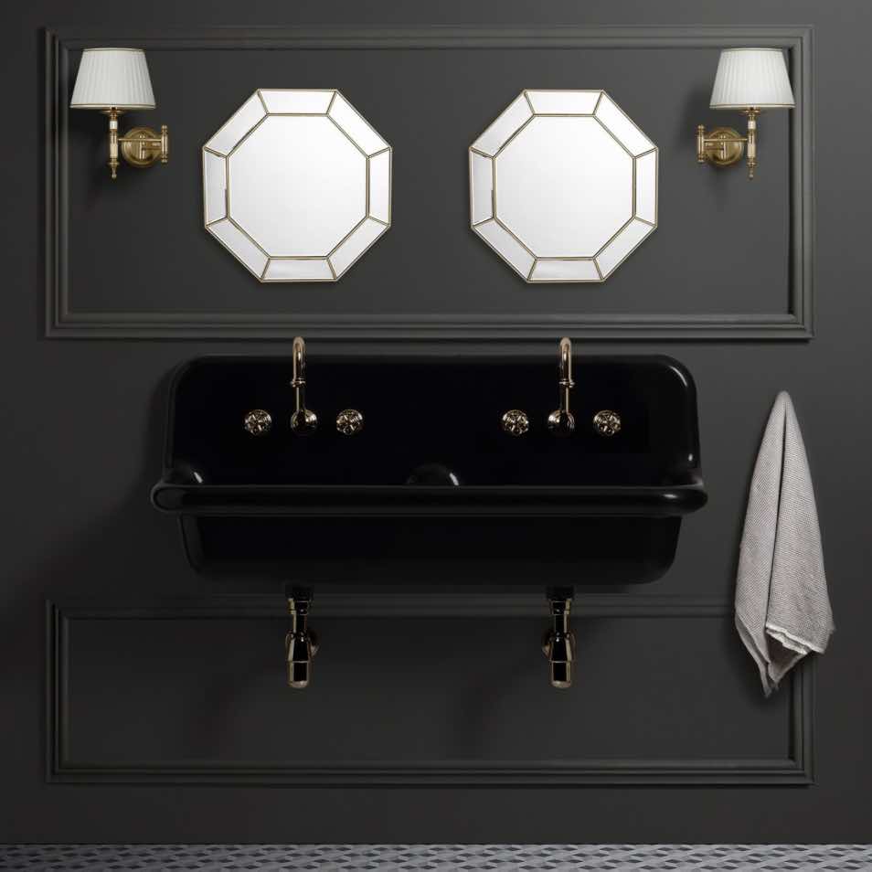  lavabo doble true colors negro brillo