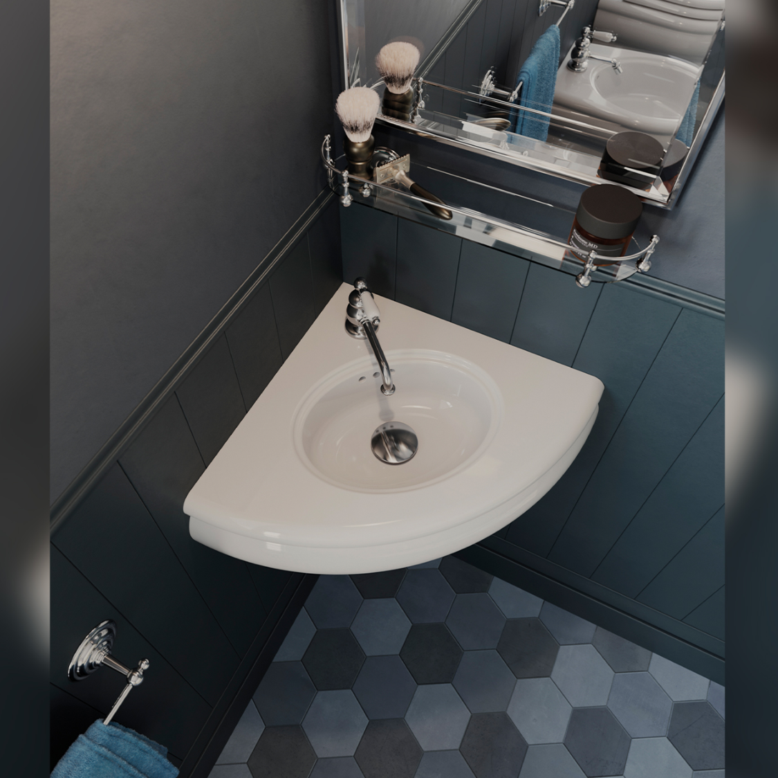 lavabo esquinero Romantica ambiente