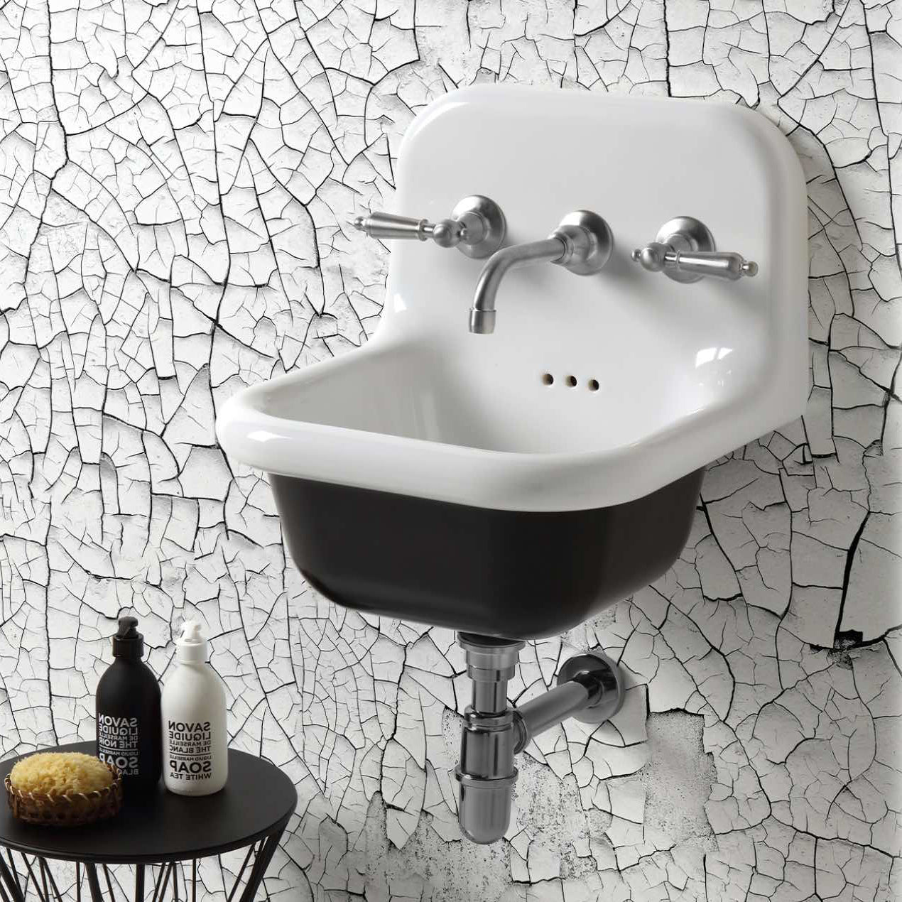 lavabo true colors 42 blanco/negro