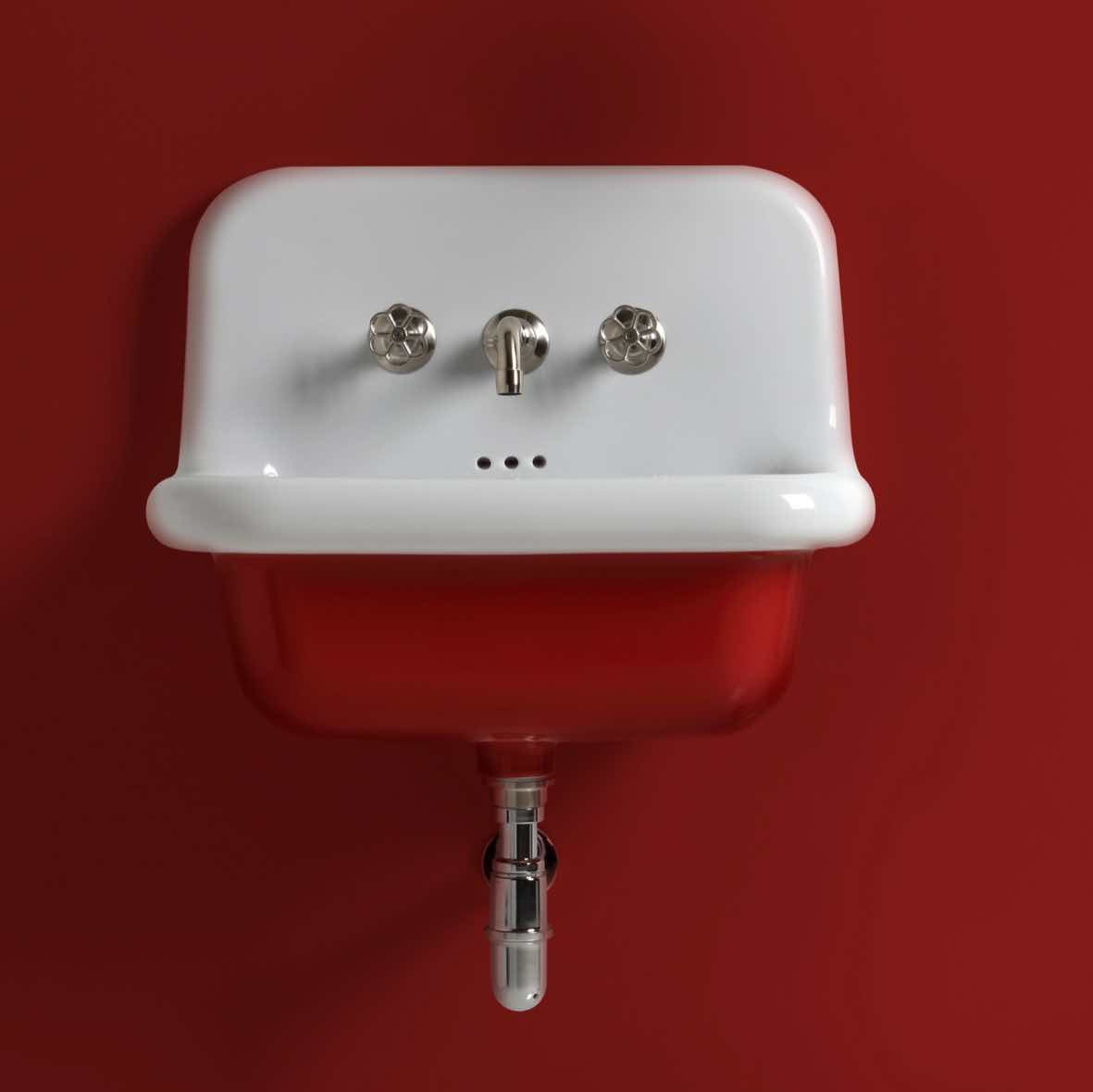 lavabo true colors 60 blanco/rojo