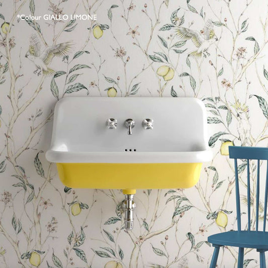 lavabo true colors 90 blanco/amarillo