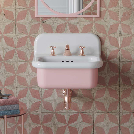 lavabo true colors lite 50cm blanco/rosa confetto