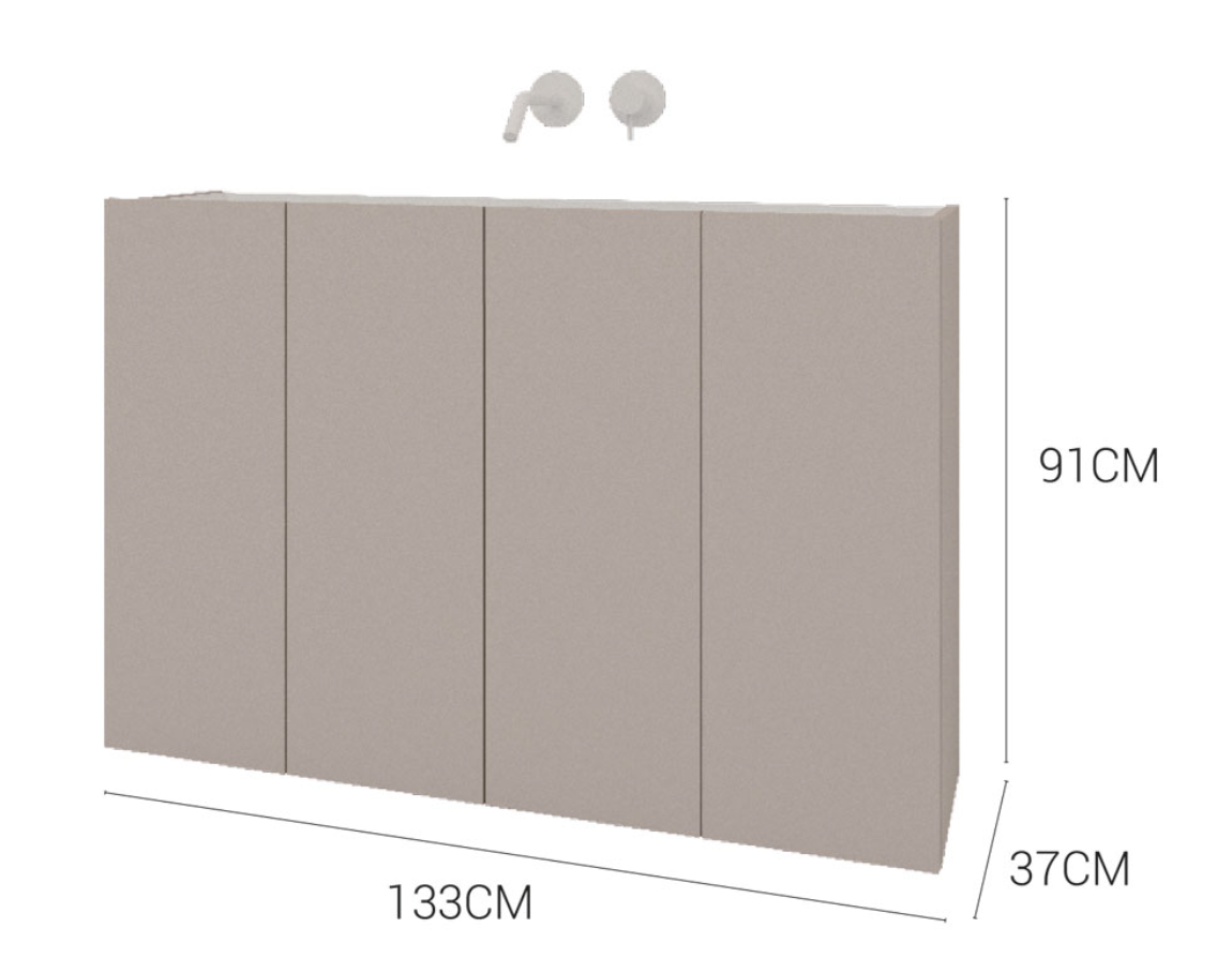 medidas mueble Obi 4 puertas seno central