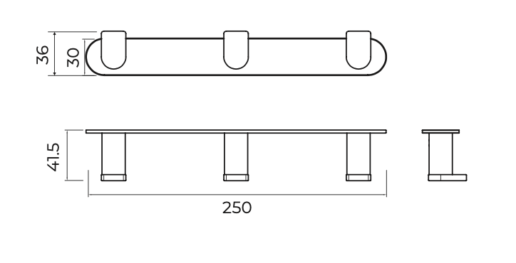  medidas percha triple serie Practic