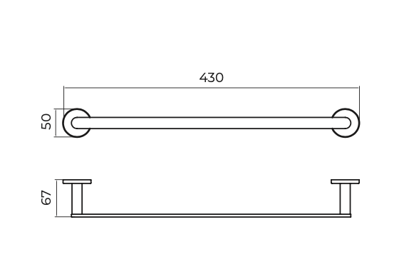 medidas toallero serie Practic