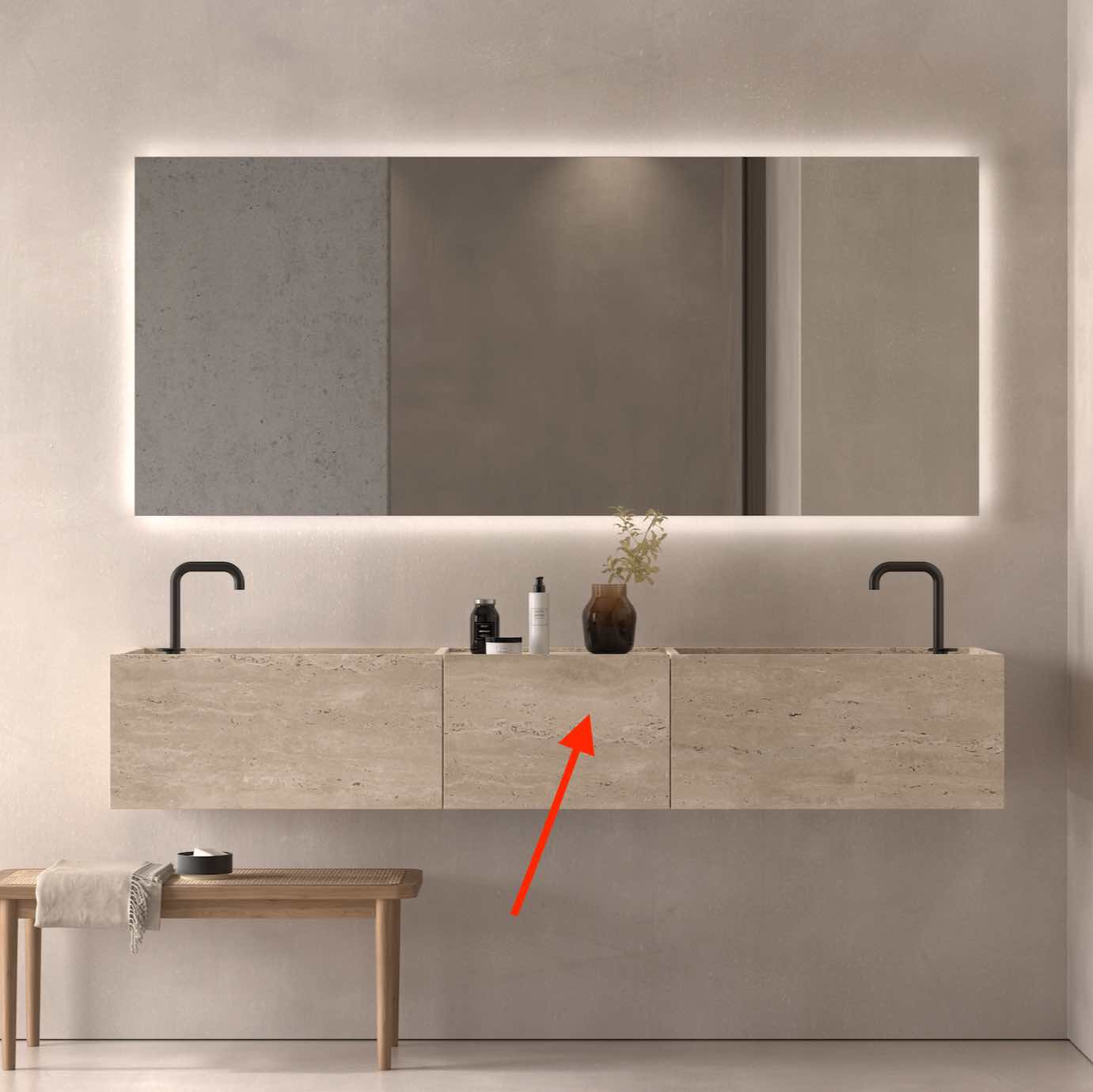 mueble Halter suspendido modulo central