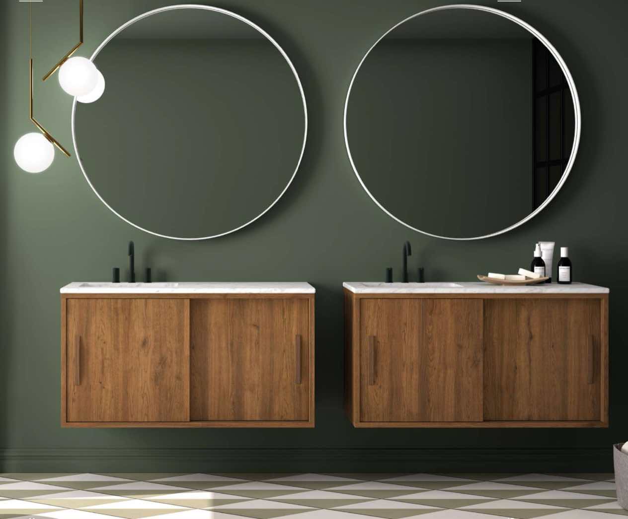 mueble Velvet con encimera marmol lavabo integrado Star