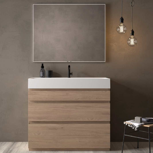 mueble portalavabo Leo 3 cajones desiguales