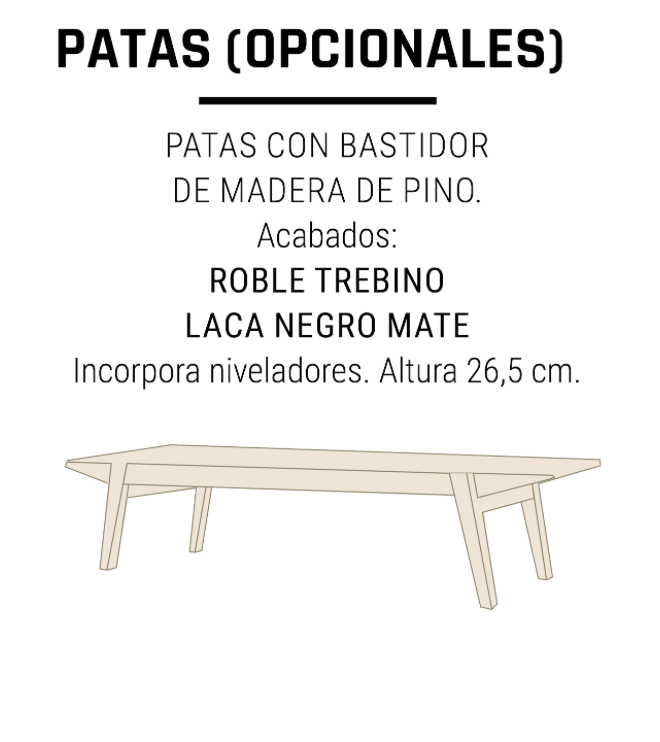 patas Velvet opcionales