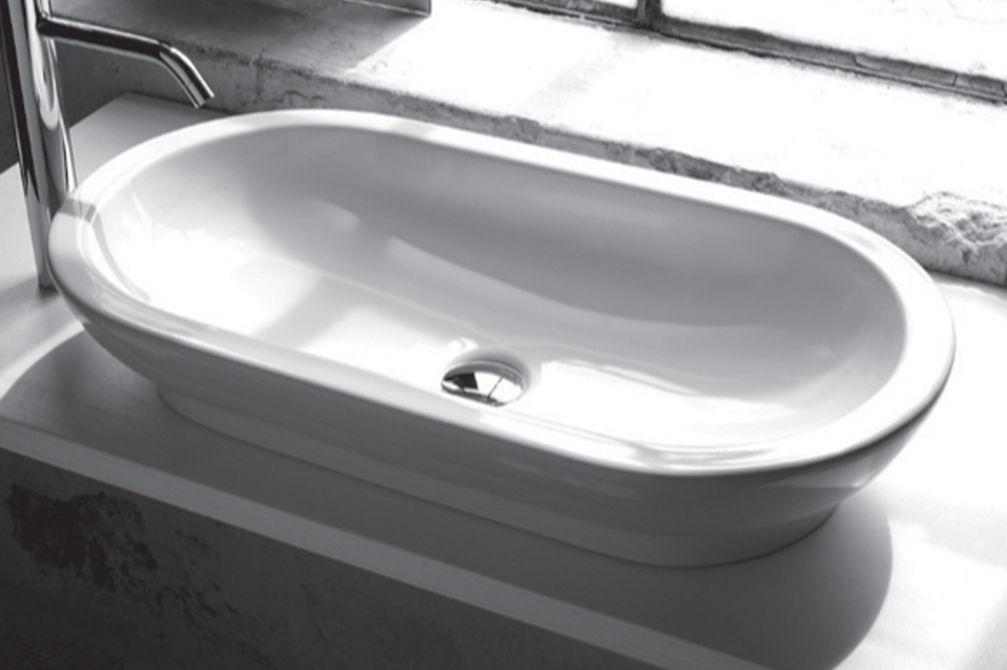 vista lavabo sobreencimera oval