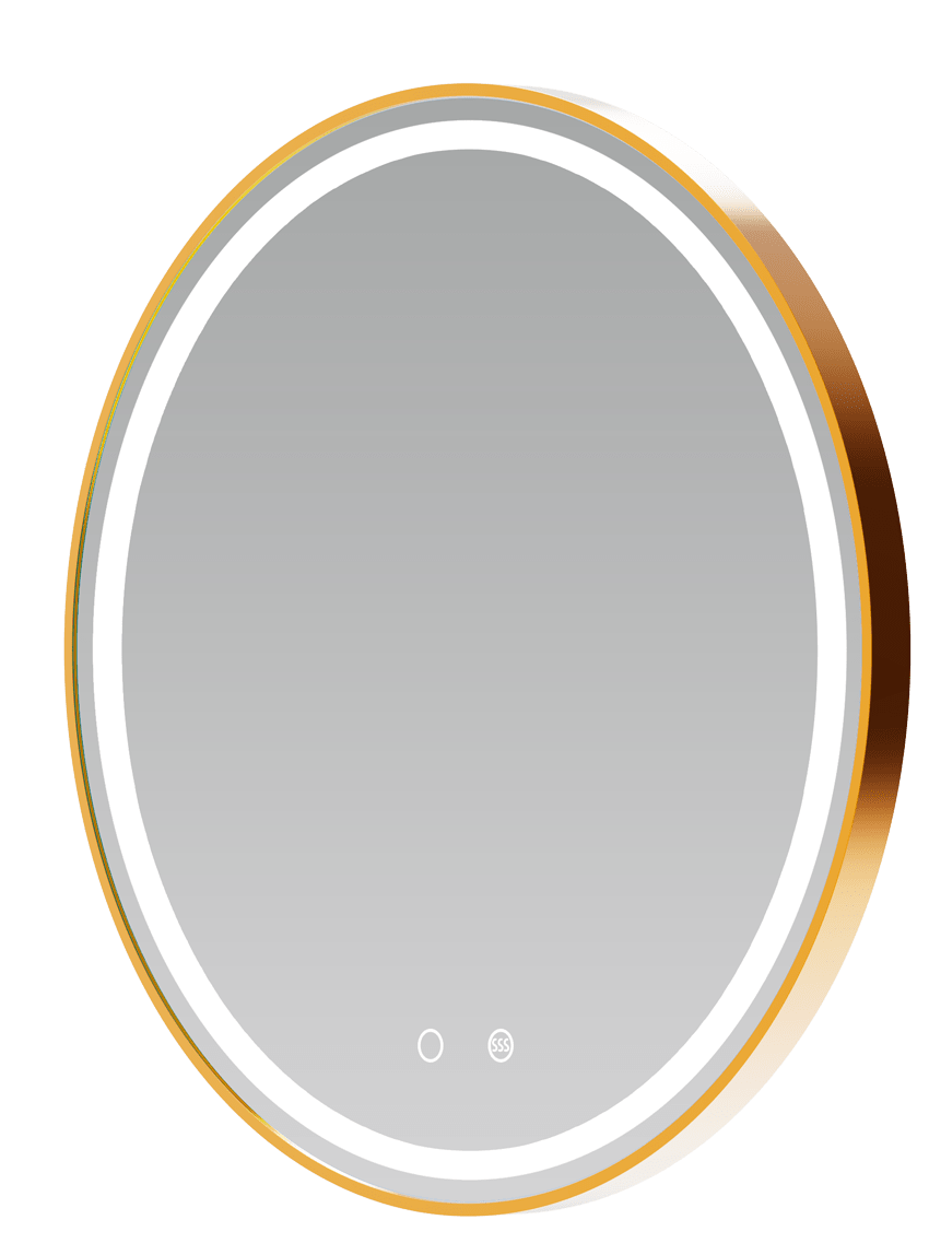 Round bathroom mirror with front light Paris by Ledimex