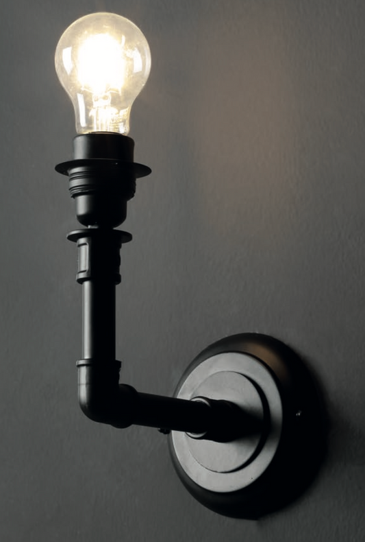 Industrial style wall light for bathroom