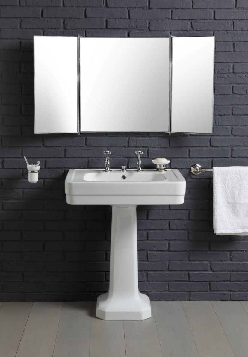 Classic style ceramic sink with pedestal