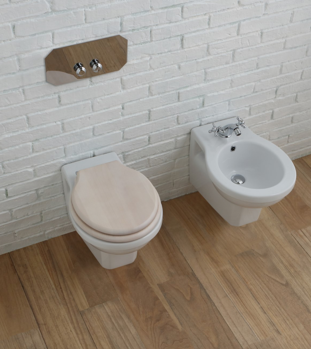 Tapa WC madera maciza para colección Provence 900 con amortiguación