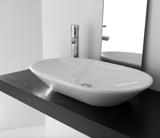 Oval countertop washbasin (3 sizes)