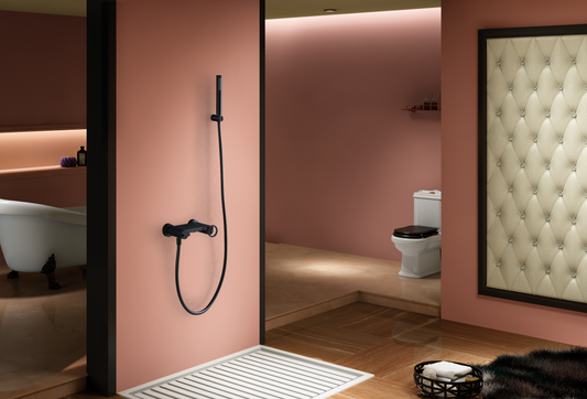 Olimpo matt black shower faucet 