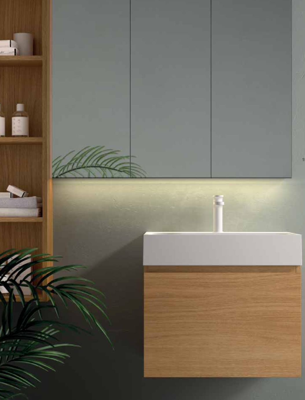 Armario de pared cuarto baño madera reciclada pino 42x23x70 cm - referencia  Mqm-246039