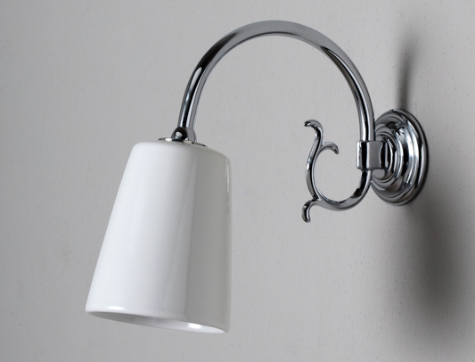 Classic style white ceramic bathroom wall light