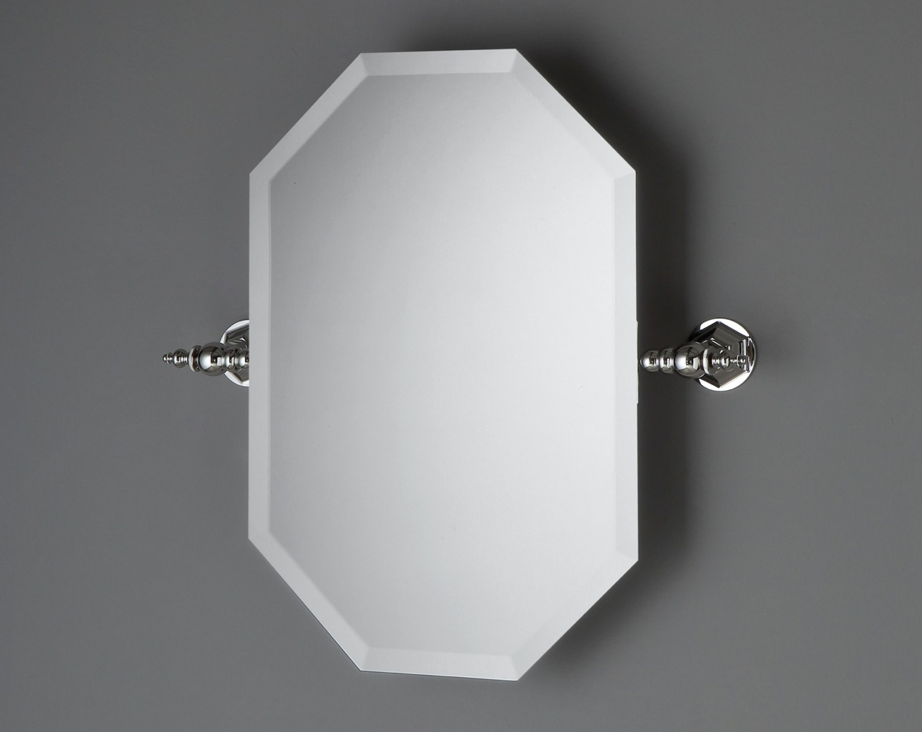 Miroir de salle de bain inclinable octogonal de style vintage