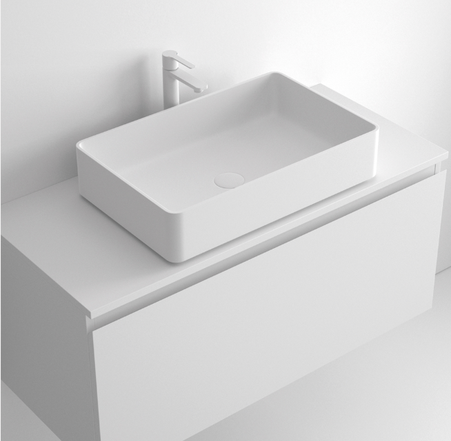 Countertop washbasin Aire rectangular L