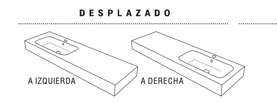 Comptoir avec jupe et vasque intégrée Compaclemos par Maderó Atelier