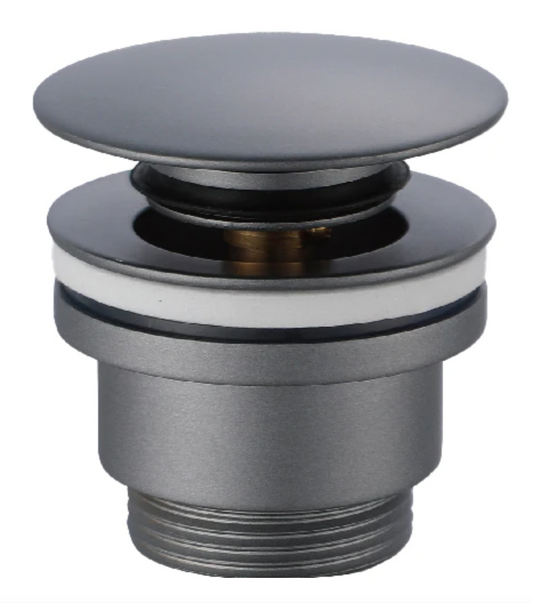 Click clack valve for sink and bidet in Matt Gray by Imex