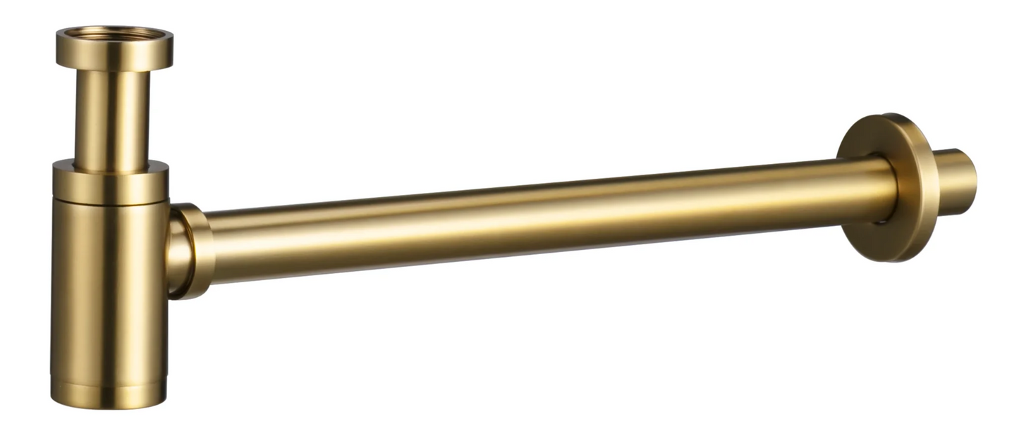 Sifón visto en Oro Cepillado con bote sinfónico de Imex