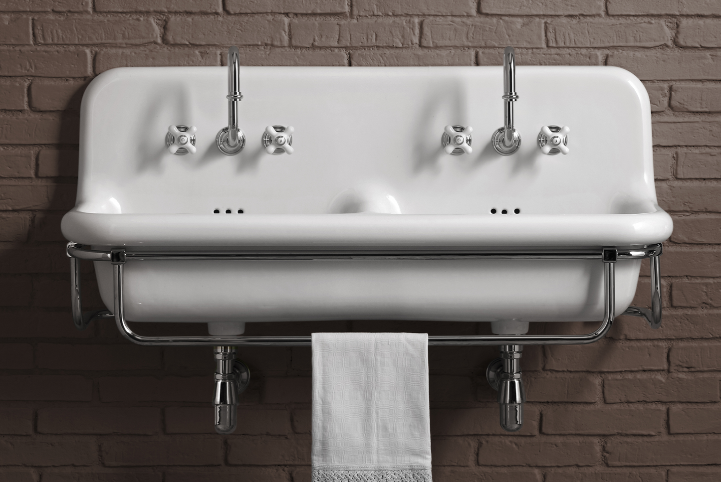 Extra Large 120cm Retro Style Ceramic Sink (Double)
