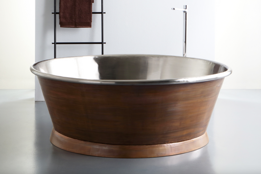 Round Copper Bathtub Circle Vintage Style