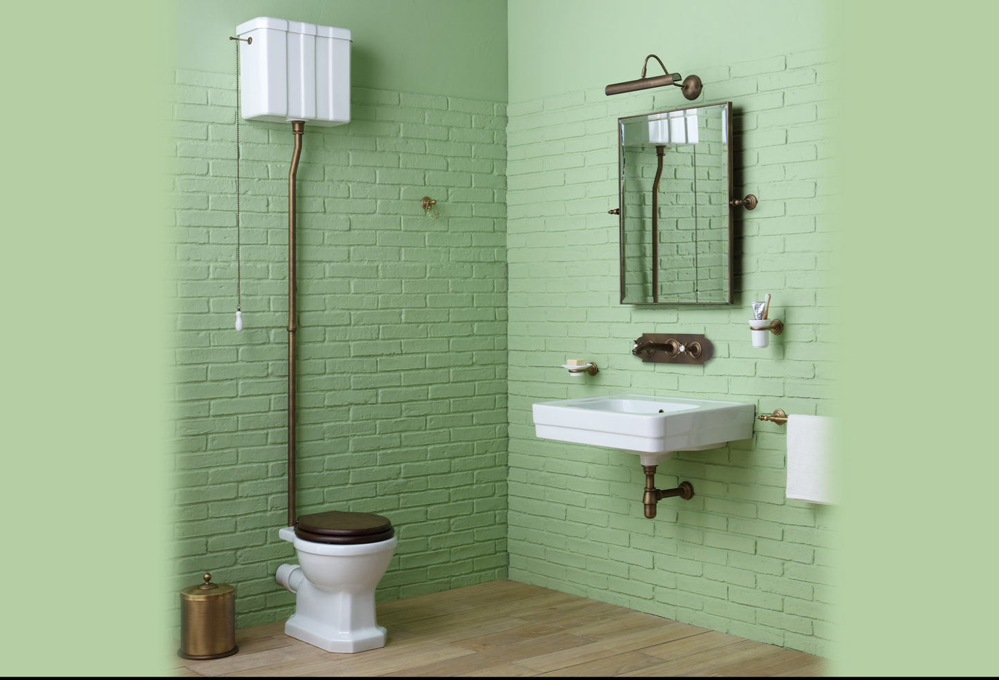 Ceramic floor-standing toilet with high cistern Provence 900 Classic style