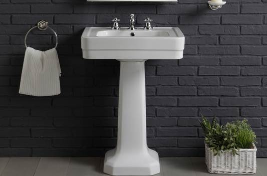 Classic style ceramic sink with pedestal