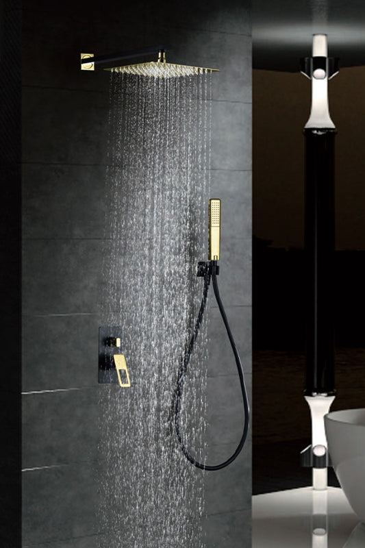 Imex Sweden black gold built-in single-lever shower set