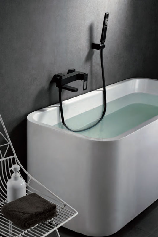 Sweden matte black single-lever bathtub and shower faucets