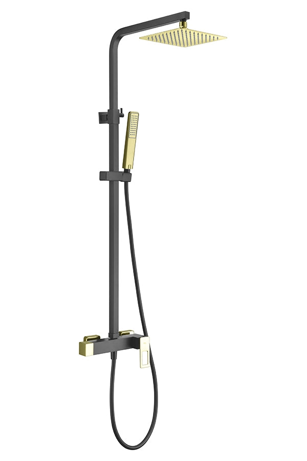 Imex Sweden series black gold single-lever shower column 