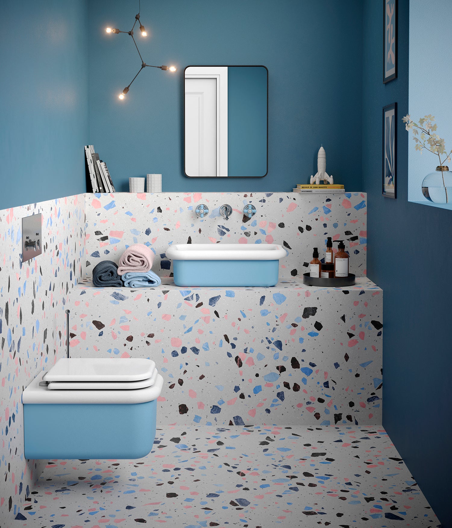 ambientación baño con lavabo sobreencimera True colors Lite