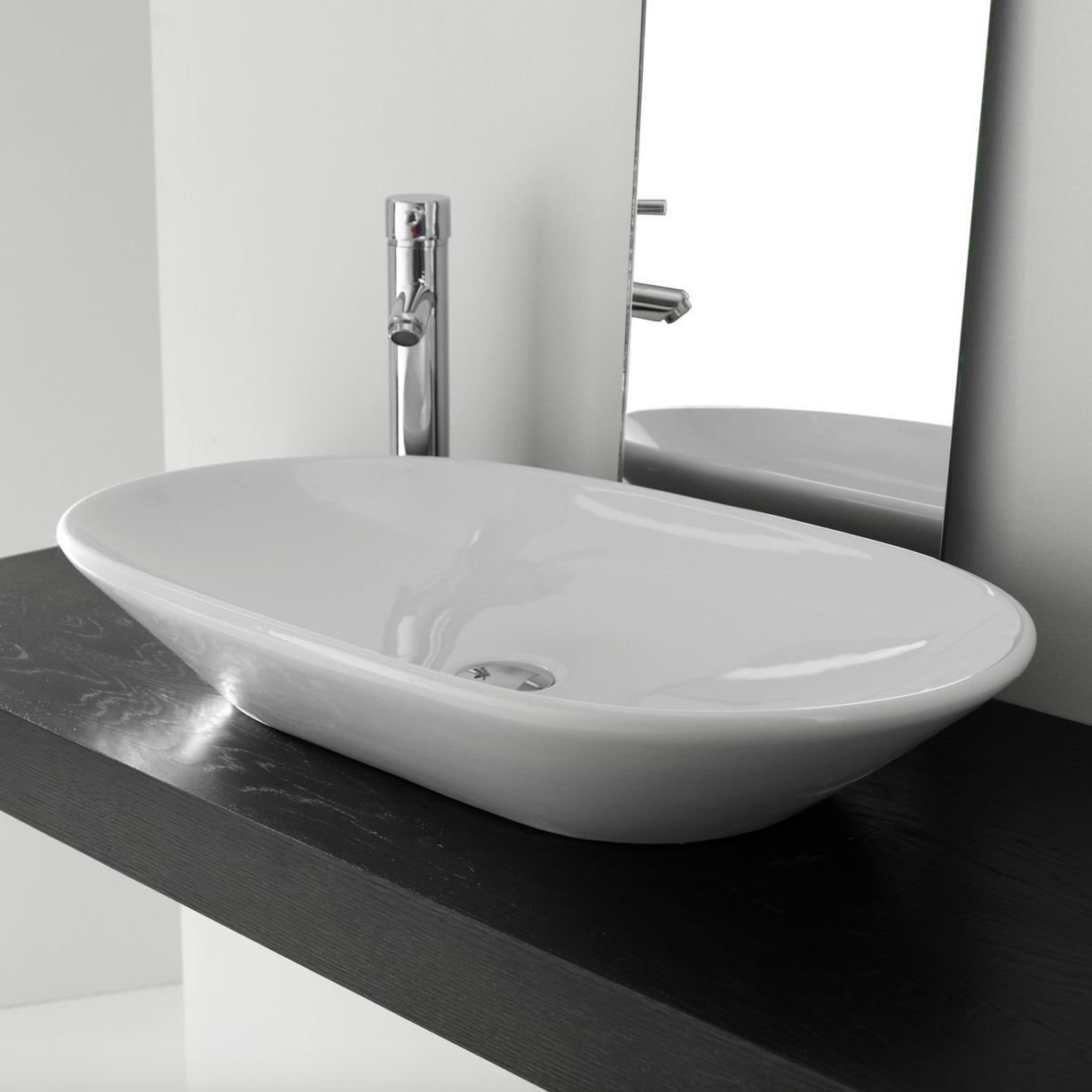 lavabo ovalado sobreencimera