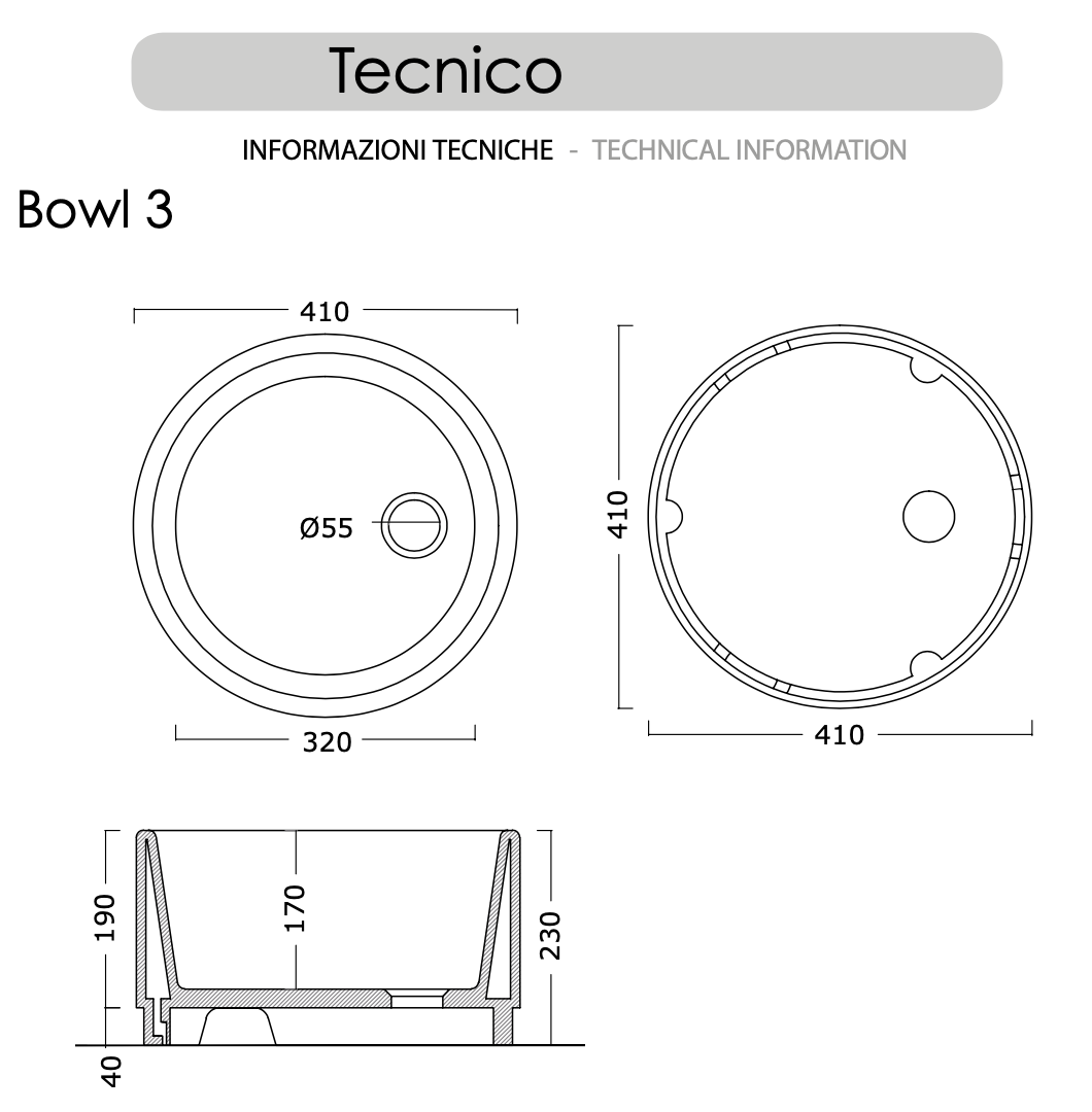 medidas lavabo sobreencimera Bowl 3